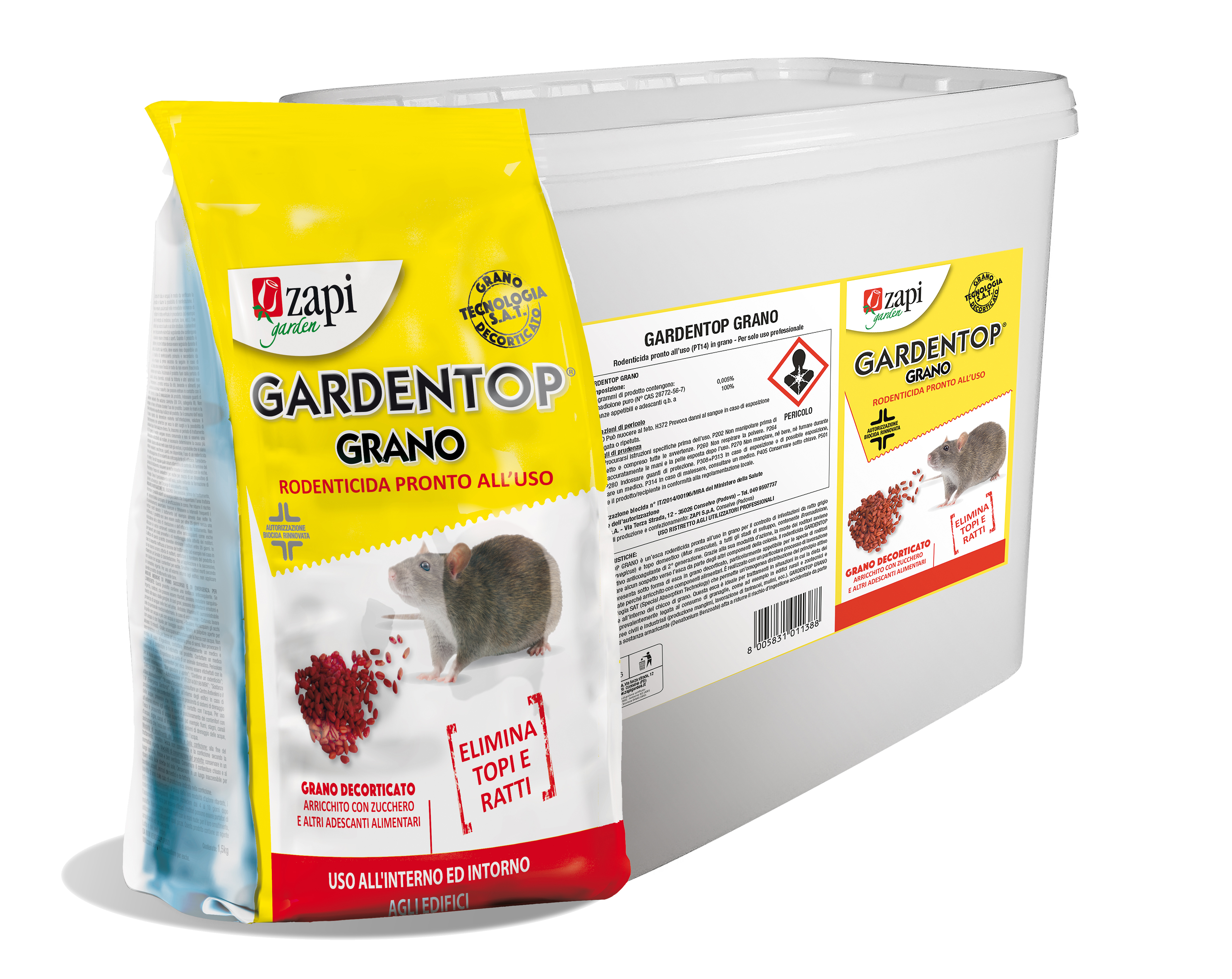 ESCA RODENTICIDA GARDENTOP GRANO 1,5 KG ZAPI su Petrol Motor